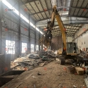 Production site of hydraulic steel shearing machine