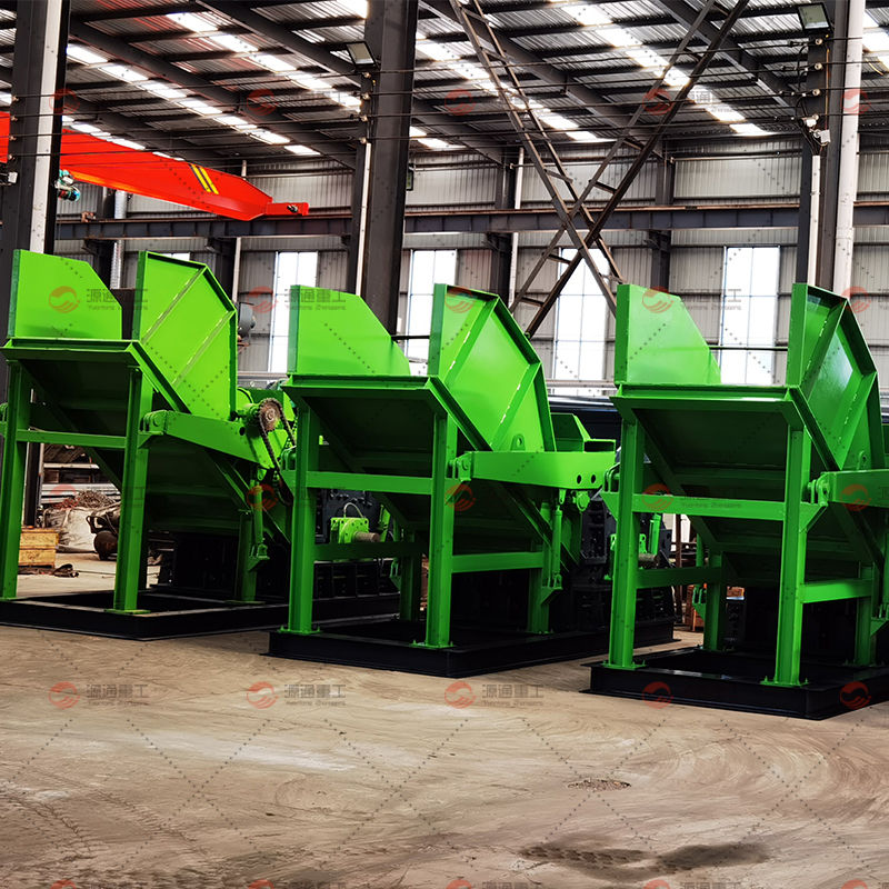 Scrap steel crushing production line