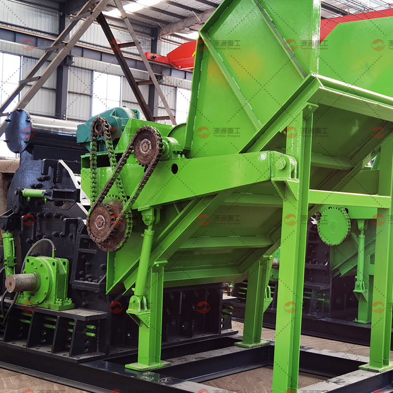 Scrap steel crushing production line